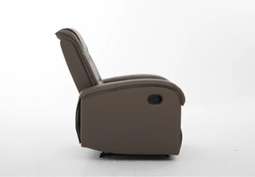 Πολυθρόνα Ανακλινόμενη ArteLibre CELAENO Καφέ PU 80x96x97cm