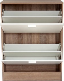 Παπουτσοθήκη Με 2 Ράφια/12 Θέσεων (63x24x80) Spitishop Slimline Natural/White