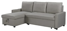 035-000062 Γωνιακός καναπές κρεβάτι Infuse pakoworld με αποθηκευτικό χώρο γκρι ύφασμα 203x130x88εκ FABRIC GREY, 1 Τεμάχιο