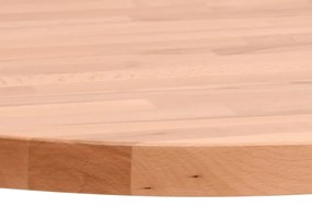 vidaXL Επιφάνεια Τραπεζιού Στρογγυλή Ø90x2,5 εκ. Μασίφ Ξύλο Οξιάς