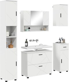 vidaXL Σετ Επίπλων Μπάνιου 5 τμχ. Λευκό 35 x 30 x 192 εκ