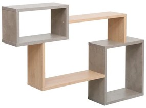 Ράφι τοίχου Beldra σε φυσική με γκρι cement απόχρωση 84x15x57.8εκ 84x15x57.8 εκ.