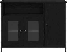 vidaXL Πλαϊνό γραφείο Μαύρη Οξυά 100 x 35 x 75 εκ.