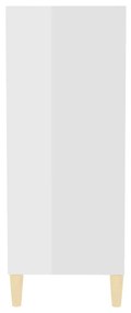 vidaXL Ραφιέρα Γυαλιστερή Λευκή 57 x 35 x 90 εκ. από Μοριοσανίδα