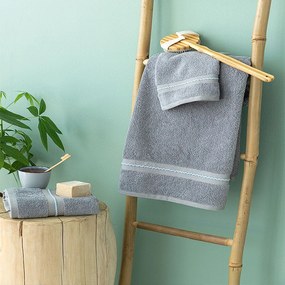 Πετσέτες Raz (Σετ 3τμχ) Grey Palamaiki Towels Set 70x140cm 100% Βαμβάκι