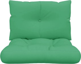 vidaXL Μαξιλάρια Παλέτας 2 τεμ. Πράσινα Υφασμάτινα