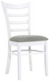 Καρέκλα Naturale Ε7052,4 42x50x91cm White-Grey Σετ 2τμχ Ξύλο,Ύφασμα