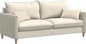 vidaXL Μαξιλάρι Καναπέ 2 pcs Μπεζ 50 x 30 cm ύφασμα