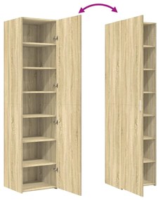 vidaXL Ντουλάπι Sonoma Δρυς 45x42,5x185 εκ. από Επεξεργασμένο Ξύλο