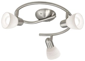 Φωτιστικό Σποτ 88475 Silver - Beige Dakar 1 Eglo Eglo Metal, Glass