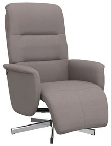 vidaXL Πολυθρόνα Ανακλινόμενη με Υποπόδιο Taupe Υφασμάτινη