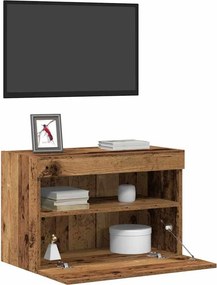 vidaXL Ντουλάπι Τηλεόρασης Τοίχου 2 pcs Παλαιό ξύλο Επεξεργασμένο Ξύλο