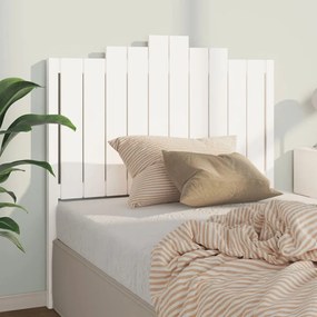 vidaXL Κεφαλάρι Κρεβατιού Λευκό 106x4x110 εκ. Μασίφ Ξύλο Πεύκου