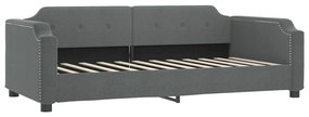 vidaXL Καναπές Κρεβάτι με Στρώμα Σκούρο Γκρι 80 x 200 εκ. Υφασμάτινο