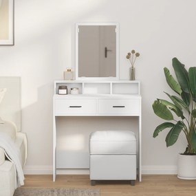 vidaXL Τουαλέτα με Συρτάρια Λευκή 79x41x140 εκ