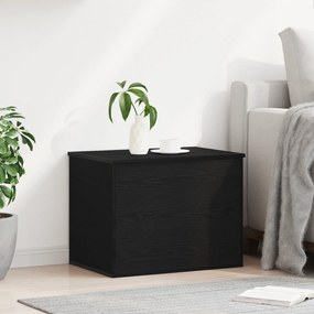 vidaXL Κουτί αποθήκευσης με καπάκι Μαύρη Δρυς 60x42x46 εκ. Κατασκευασμένο ξύλο