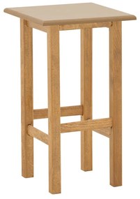 Intrahome Βοηθητικό τραπέζι Bajok Intrahome μασίφ ξύλο οξιάς με επιφάνεια mdf λούστρο καρυδί 35x35x62εκ | SKU: INTRAPA-436111114