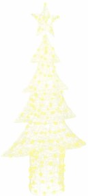 vidaXL Χριστουγεννιάτικο Δέντρο με 240 LED Θερμό λευκό 180 cm Ακρυλικό