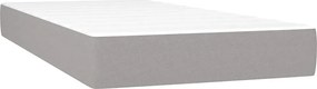 vidaXL Κρεβάτι Boxspring με Στρώμα &amp; LED Αν.Γκρι 120x190εκ. Υφασμάτινο