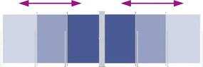 vidaXL Σκίαστρο Πλαϊνό Συρόμενο Μπλε 180 x 600 εκ.