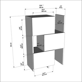 Ντουλάπι Λευκό BAFUL 65x31.5x89.8