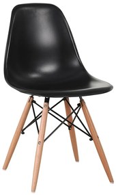 Καρέκλα ArteLibre COLT Μαύρο PP/Ξύλο 46x52x82cm-14600013