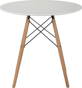 Τραπέζι Κουζίνας (Φ80x75) Spitishop Urban White