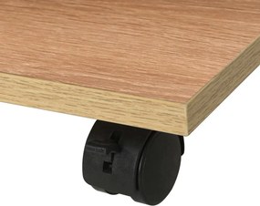 vidaXL Ραφιέρα με Ρόδες Χρώμα Δρυός 50 x 35 x 42 εκ.
