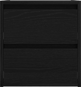 vidaXL Κομοδίνο Επιτοίχιο Μαύρη βελανιδιά 38x34x40 εκ.