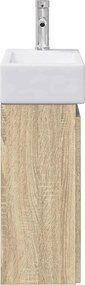 vidaXL Μονάδα μπάνιου με βρύση Sonoma Δρυς 45,5 x 25,5 x 84 εκ