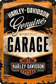 Μεταλλική πινακίδα Harley-Davidson - Garage, (20 x 30 cm)