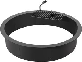 VEVOR Fire Pit Ring w/ BBQ Fire Ring 40 Inch Outer Steel DIY Campfire Firepit