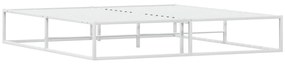 vidaXL Πλαίσιο κρεβατιού χωρίς στρώμα Λευκό 180x200 cm Μεταλλικό