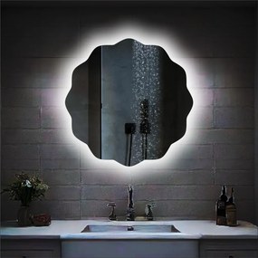 Stewehome Πολύγωνος Καθρέφτης με LED Φωτισμό 70x70 cm