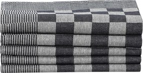 vidaXL Σετ Πετσετών 50 Τεμαχίων Μαύρο και Λευκό Βαμβακερές