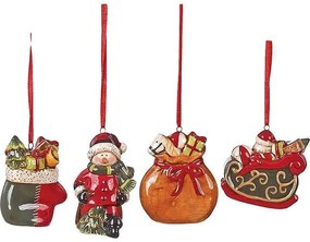 JΚ Home Décor - Κεραμικά Στολίδια Δέντρου S/4 8cm