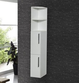 ΓΩΝΙΑΚΗ ΣΤΗΛΗ ALON 3 Λευκό 20 cm 3CAL020WH3 με 2 πόρτες, 20x33x136 3CAL020WH3
