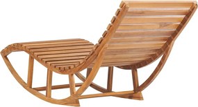 vidaXL Ξαπλώστρα Κουνιστή από Μασίφ Ξύλο Teak με Μαξιλάρι