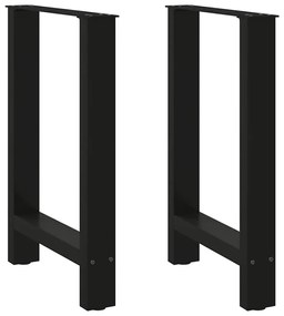 Πόδια Τραπεζαρίας 2 τεμ. Μαύρα 60x(72-73) εκ. Ατσάλι