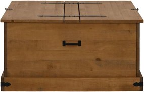 vidaXL Σεντούκι αποθήκευσης HALDEN 91x91x47 cm Ξύλο μασίφ πεύκο