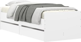 vidaXL Πλαίσιο Κρεβατιού με Συρτάρια Χωρίς Στρώμα Λευκό 100x200 εκ.