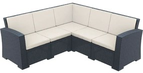 SIESTA MONACO DARK GREY ΓΩΝΙΑ ΜΕ ΜΑΞΙΛΑΡΙ ΠΟΛ/ΝΙΟΥ 207X207X79εκ.53.0801