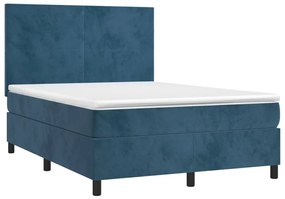 ΚΡΕΒΑΤΙ BOXSPRING ΜΕ ΣΤΡΩΜΑ ΣΚΟΥΡΟ ΜΠΛΕ 140X200 ΕΚ. ΒΕΛΟΥΔΙΝΟ 3142909