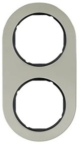 Πλαίσιο πριζοδιακόπτη inox με μαύρο R.Classic Berker-10122004-Inox 10122004
