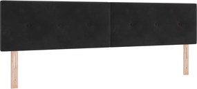 vidaXL Κρεβάτι box spring με στρώμα Μαύρο 200 x 200 cm Βελούδο