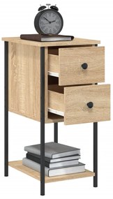 vidaXL Κομοδίνα 2 Τεμ. Sonoma Δρυς 32x42x70 εκ. από Επεξεργασμένο Ξύλο