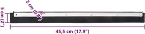 vidaXL Κεφαλή Σκουπίσματος Δαπέδου 45,5x2x5 εκ. Ατσάλι/Καουτσούκ