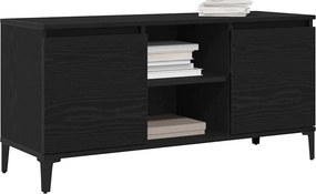 vidaXL Ντουλάπι TV 102 x 35 x 50 εκ. Μαύρη Οξυά Επεξεργασμένο Ξύλο