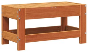 vidaXL Υποπόδιο Κήπου Καφέ Κεριού 62x30x32 εκ. Μασίφ Ξύλο Πεύκου