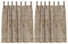 vidaXL Κουρτίνα με κουρτίνες 2 pcs Μπρονζέ 140 x 140 cm Βελούδο